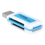 Czytnik kart pamięci USB 2.0 niebiesko biały