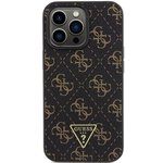 GUESS futera do IPHONE 14 Pro GUHCP14LPG4GPK (4G Triangle Metal Logo) czarny