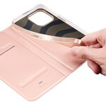 DUX DUCIS Skin Pro - futerał z klapką do Apple iPhone 15 Pro Max różowy