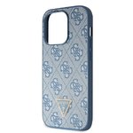 GUESS futera do IPHONE 14 Pro GUHCP14LP4TDSCPB (Crossbody 4G Metal Logo) niebieski