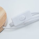 Lampka nocna z pirkiem Art Deco niebieska CBDPH