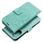 Kabura MEZZO Book do IPHONE 16 mandala zielony
