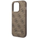 Oryginalne Etui GUESS Hardcase GUHCP14LG4GFBR do iPhone 14 PRO (4G Gold Logo / brązowy)