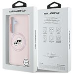 KARL LAGERFELD futerał do SAMSUNG S25 KLHMS25SSKCHTCP (Magnetic Silicone Double Heads) różowy