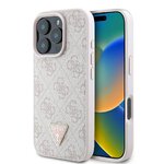 GUESS futerał do IPHONE 16 Pro GUHCP16LP4TDPP (PU Leather 4G Triangle Strass) różowy