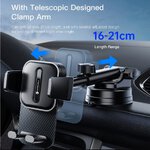FORCELL F-Grip Guardian uchwyt samochodowy do szyby/deski czarny