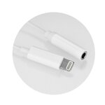 Adapter HF/audio do iPhone Lightning 8-pin do Jack 3,5mm biały (żeński) AHFI