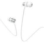 HOCO zestaw słuchawkowy / słuchawki dokanałowe jack 3,5mm z mikrofonem M79 Cresta białe