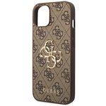 GUESS futera do IPHONE 13 / 14 / 15 GUHCP14S4GMGBR (4G Big Metal Logo) brzowy