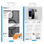 HOCO futera kompatybilny z MagSafe AS3 do IPHONE 15 Plus czarny transparentny
