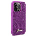 Oryginalne Etui GUESS Hardcase GUHCP14LPMSDGSF do iPhone 14 Pro (Disco Script Metal / fuksja)