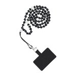 Zawieszka CRYSTAL DIAMOND do telefonu / długość sznura 74cm (37cm w pętli) / na szyję - czarny