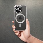 Futerał ELECTRO MAG COVER kompatybilny z MagSafe do IPHONE 16 Plus srebrny