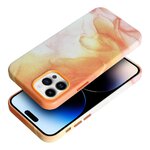 Leather Mag Cover kompatybilne z MagSafe do IPHONE 12 PRO orange splash