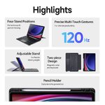 DUX DUCIS DK - etui skadane z klawiatur bezprzewodow do Samsung Tab S9 czarne