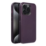 Leather Mag Cover kompatybilne z MagSafe do IPHONE 15 PRO ciemny fioletowy