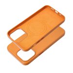 Leather Mag Cover kompatybilne z MagSafe do IPHONE 15 PRO MAX pomaraczowy