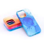 Leather Mag Cover kompatybilne z MagSafe do IPHONE 13 PRO MAX blue splash