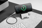 FORCELL F-ENERGY Flip Charge Qi2 15W ładowarka indukcyjna kompatybilna z MagSafe srebrny