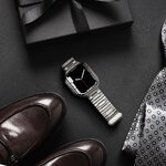 FORCELL F-DESIGN FA10 pasek / opaska do Apple Watch 38/40/41mm srebrny