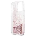 Oryginalne Etui KARL LAGERFELD Hardcase KLHCP13XPABGNU do iPhone 13 PRO MAX (Liquid Glitter Peek A Boo / różowy)