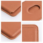 Portfel magnetyczny Leather Mag Wallet brzowy