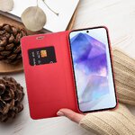 Kabura LUNA Book Carbon do SAMSUNG A21s czerwony