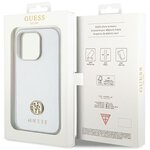 GUESS futera do IPHONE 15 Pro GUHCP15LPS4DGPS (Strass Metal Logo) srebrny