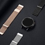 DUX DUCIS pasek MILANESE magnetyczny ze stali nierdzewnej 22 mm czarny