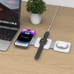TECH-PROTECT QI15W-A24 3IN1 MAGNETIC MAGSAFE WIRELESS CHARGER WHITE