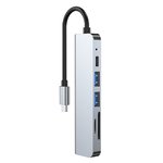 TECH-PROTECT V4-HUB ADAPTER 6IN1 GREY
