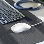 HOCO mysz komputerowa przewodowa USB A GM13 1,5 m biaa