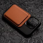 Portfel magnetyczny Leather Mag Wallet brzowy
