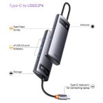 BASEUS HUB adapter przejściówka 4w1 Typ C na 4x USB3.0 szary WKWG070013/BS-OH066