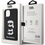 Oryginalne Etui KARL LAGERFELD Hardcase KLHCP15MSDHKCNK do iPhone 15 Plus (Silicone KC / czarny)