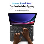 DUX DUCIS DK - etui skadane z klawiatur bezprzewodow do Samsung Tab S9 czarne