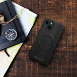 Futera Roar Leather Mag Case kompatybilny z MagSafe - do iPhone 15 Plus Czarny