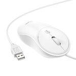 HOCO mysz komputerowa przewodowa USB A GM13 1,5 m biaa