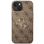 GUESS futera do IPHONE 13 / 14 / 15 GUHCP14S4GMGBR (4G Big Metal Logo) brzowy