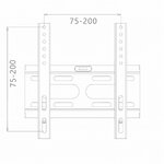 Uchwyt do TV LED / LCD 14 - 43 25KG brak regulacji CV-20 czarny