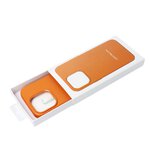 Futerał LEATHER MAG COVER kompatybilny z MagSafe do IPHONE 16 Plus pomarańczowy
