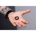 Smart Ring R11M- inteligentny pierścień ze stali ze stacją ładującą rozmiar 7 (17,3mm) czarny