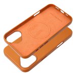 Futerał LEATHER MAG COVER kompatybilny z MagSafe do IPHONE 16 Plus pomarańczowy