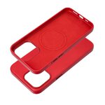 Leather Mag Cover kompatybilne z MagSafe do IPHONE 15 PRO MAX czerwony