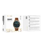 HOCO smartwatch z funkcją rozmowy AMOLED Y22 złoty szampański