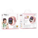 HOCO smartwatch dla dzieci z funkcją rozmowy 4G Y101 różowy