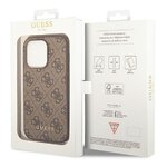 Oryginalne Etui GUESS Hardcase GUHCP14LG4GFBR do iPhone 14 PRO (4G Gold Logo / brązowy)