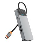 WiWU - HUB A721HD USB3.1x2+PD(100W)+USB-C(3.1)+ SD/TF(3.0)+HDMI (4K60HZ)