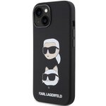 Oryginalne Etui KARL LAGERFELD Hardcase KLHCP15MSDHKCNK do iPhone 15 Plus (Silicone KC / czarny)