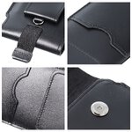 Skrzana uniwersalna wsuwka z klapk - ROYAL / czarny - Rozmiar 2XL - IPHONE 6 PLUS / SAMSUNG A52 / XIAOMI REDMI NOTE 10